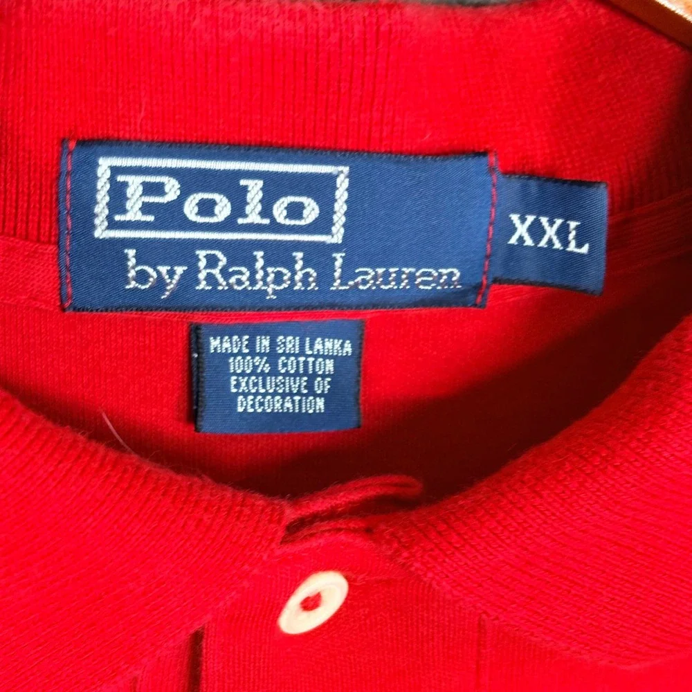 VTG Polo Ralph Lauren Men's XXL Red Short Sleeve Classic Fit‎ Cotton Polo Shirt